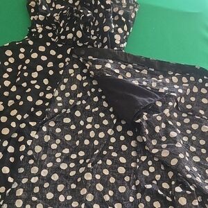 Mlle Gabrielle Black and White Polka Dot Midi Dress